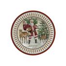 Pratos Sobremesa Cenas B Alleanza 6 pçs - Natal - Papai Noel