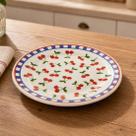 Pratos Sobremesa Lanche Donna Jardim Cerejas 18cm Kit 8pçs