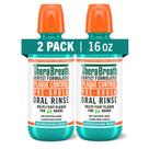 Pré-escova Oral Rinse TheraBreath Plaque Control 480 ml (pacote com 2)