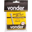 Prego de aço 10x10 com cabeça zincado 100 peças - Vonder Prego de aço 10x10 com cabeça zincado 100 peças - Vonder