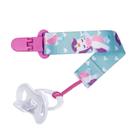 Prendedor chupetas buba com cordão fun divertido - unicornio