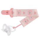 Prendedor chupetas buba com cordão fun divertido - ursinho rosa