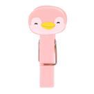 Prendedor: Clips Pinces - Pinguim 4 unidades - Rosa