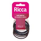 Prendedor de Cabelo Elástico Ricca Sem Metal 3mm Cores Sortidas Prendedor de Cabelo Elástico Ricca Sem Metal 3mm Cores Sortidas