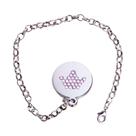 Prendedor de chupeta Coroa cristal Luxo - Prata