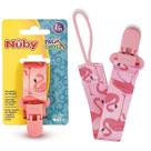 Prendedor de Chupeta Infantil Estampado Baby Nuby Cor:Cisne