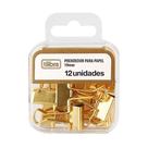 Prendedor de papel 19mm dourado com 12 unidades 178250 - Tilibra Prendedor de papel 19mm dourado com 12 unidades 178250 - Tilibra