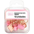 Prendedor de Papel 19mm Rosa Pastel Tilibra 12 Unidades