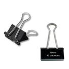 Prendedor De Papel Binder 19mm Preto 40 Unidades