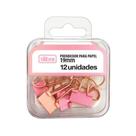 Prendedor De Papel Tilibra Rosa Pastel 19mm 12 Un