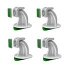 Prendedor de porta magnético adesivo para porta pivotante Branco - 4 unidades