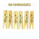 Prendedor De Roupa Madeira Pacote com 60 Unidades