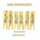 Prendedor De Roupa Madeira Para Varal Kit com 288 Unidades Gigantão