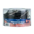 Prendedor Metal Para Papel Binder Clip 32mm Pote Com 24 Unidades