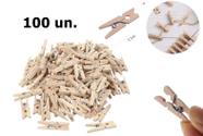Prendedor Mini Pregador Madeira 2,5 cm c/ 100 Unidades