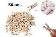 Prendedor Mini Pregador Madeira 2,5 cm c/ 50 Unidades