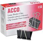 Prendedores de papel grandes ACCO Brands, 12 unidades, 5 cm