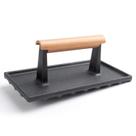 Prensa de bacon SHINESTAR 20x10cm de ferro fundido para chapa Blackstone