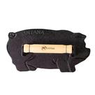 Prensador Amassador Para Bifes Hamburguer Porquinho Ferro Fundido 23x12cm - Fundição Santana