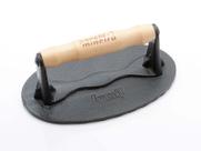 Prensador Bife Ferro Fundido Alça Madeira Panela Mineira 185
