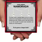 Presente Aniversário Namorada Colar Conjunto Estrela Prata 925 + Brincos + Dedicatória