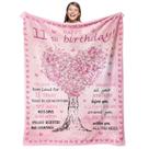 Presente de 11º aniversário da Throw Blanket Gevuto para meninas de 50 x 60 polegadas