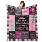 Presente de aniversário da filha Throw Blanket Mosslink 150x125cm