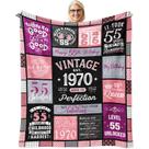 Presente de aniversário de 55 anos Throw Blanket Gtouaz para mulheres 150x125cm