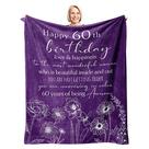 Presente de aniversário de 60 anos da Throw Blanket Xutapy para mulheres 150x125cm