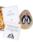Presente de aniversário PureRejuva Penguin Pebble 1 ano juntos