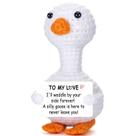 Presente de apoio emocional MJSXY Mini Crochet Goose Doll Presente de apoio emocional MJSXY Mini Crochet Goose Doll