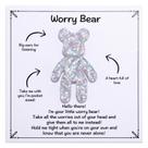 Presente de bolso Worry Bear Aesnefe para alívio da ansiedade branco