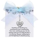 Presente de buquê Charm MIXJOY Wedding Something Blue Pearl