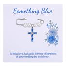 Presente de casamento Charm MIXJOY Blue Cross Pearl Bridal Pin