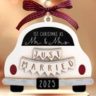 Presente de casamento Pawzity Mr and Mrs Ornament 2025 Wood 10,5 cm