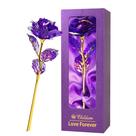 Presente de flor artificial Childom Rose para mulheres roxas