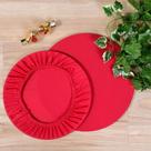 Presente de Natal 8 Capas Sousplat Malha Vermelho