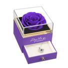 Presente de rosa roxa real preservada ASELFAD para o Dia das Mães