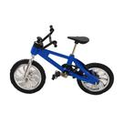 Presente de simulação criativa de bicicleta de dedo modelo Mini Alloy, azul