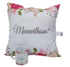 Presente Dia das Mulheres Kit Almofada Caneca ou Copo Canudo Presente Dia das Mulheres Kit Almofada Caneca ou Copo Canudo