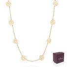 Presente Feminino Colar Cordão Rommanel Rosas 531247 Dourado Presente Feminino Colar Cordão Rommanel Rosas 531247 Dourado