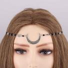 Presente feminino Head Chain Obmyec Boho Moon Silver Crystal