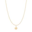 Presente Feminino Rommanel Colar + Pingente Flor Banhado Ouro 18k Lindo