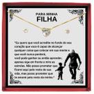 Presente Filha Dedicatória Personalizada Colar Gatinho Ouro