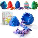 Presente impresso em 3D Toy Dragon Egg Crystal Dragon de 15 cm para autismo