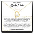 Presente Para Neta Dos Avós Colar Banhado Ouro 18K Com Mensagem