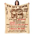 Presente romântico Throw Blanket NAIREG To My Wife 50x60 polegadas