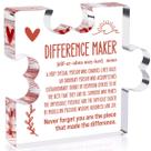Presentes de agradecimento Difference Maker Presentes para Leader Boss Staff Funcionário Melhor Mãe Mentor Coach Gerente Colega de Trabalho Professor Citação de Agradecimento Presente de Aniversário Placa de mesa decorativa de acrílico irregular