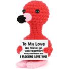Presentes de aniversário para namorado, namorada, esposa, aniversário, mulheres, homens, presente Eu te amo, presentes para ela, presente romântico, esposa, casal, namorado, namorada, animais engraçados de crochê feitos à mão, flamingo