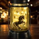 Presentes de cavalos para mulheres/homens, amantes de cavalos, lanterna solar, aniversário da mãe, dia das mães, presentes de Natal, decoração solar de jardim externo para quintal, pátio, quintal, varanda